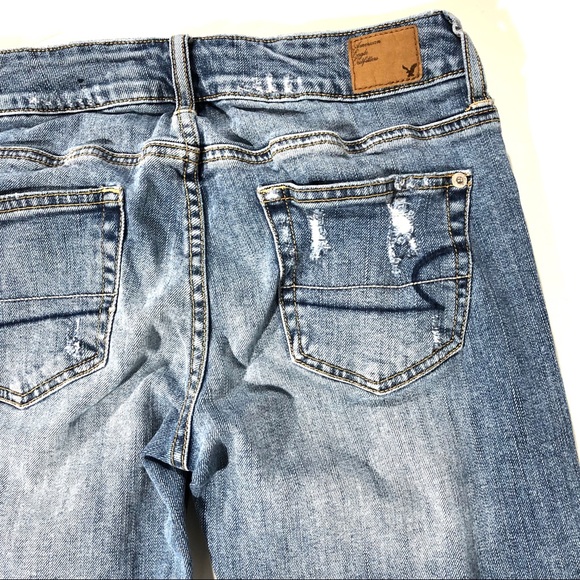 AEO Low Rise Stretch Distressed Boy Fit Crop Jeans - Picture 8 of 8